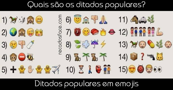 Ditados populares em emoticons