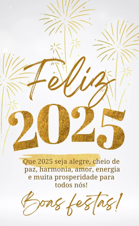 Mensagens de Feliz 2025 para Facebook e Instagram