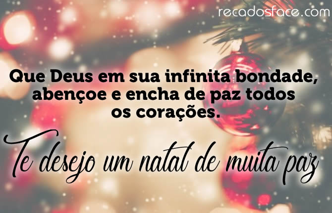 Mensagem feliz natal. Que Deus em sua infinita bondade.