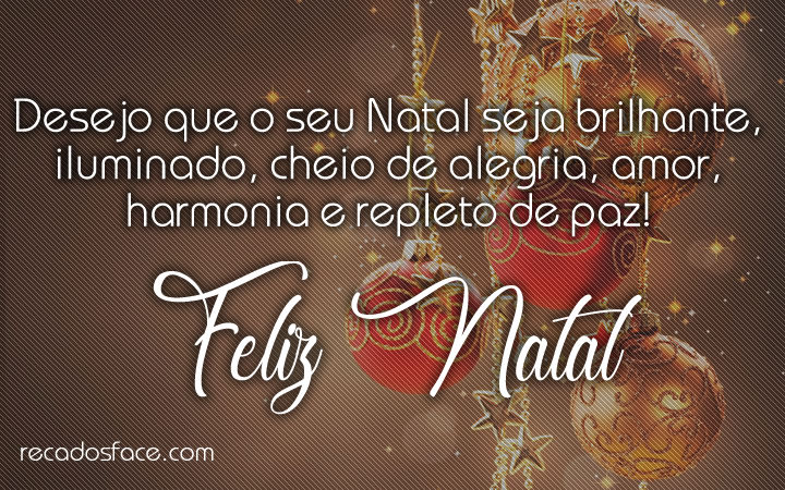 Mensagem de Natal. Desejo que o seu Natal seja brilhante.